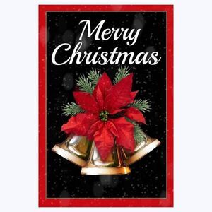 NEW GARDEN FLAG CHRISTMAS BELLS